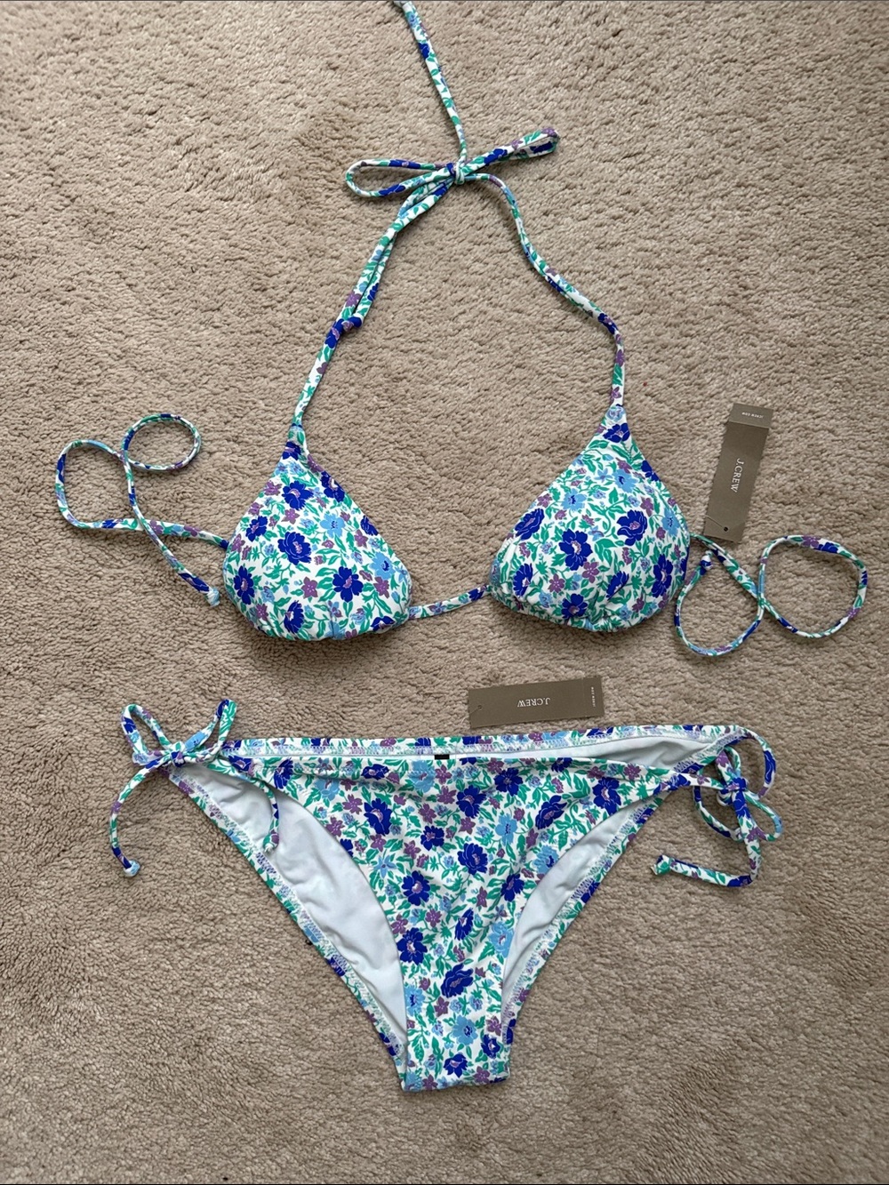 J. Crew floral string bikini